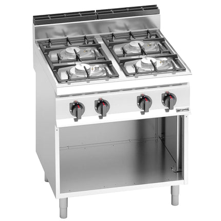 GGM Gastro Gas Boiling Top - 21.5kW - 4 burners - with open base shelf