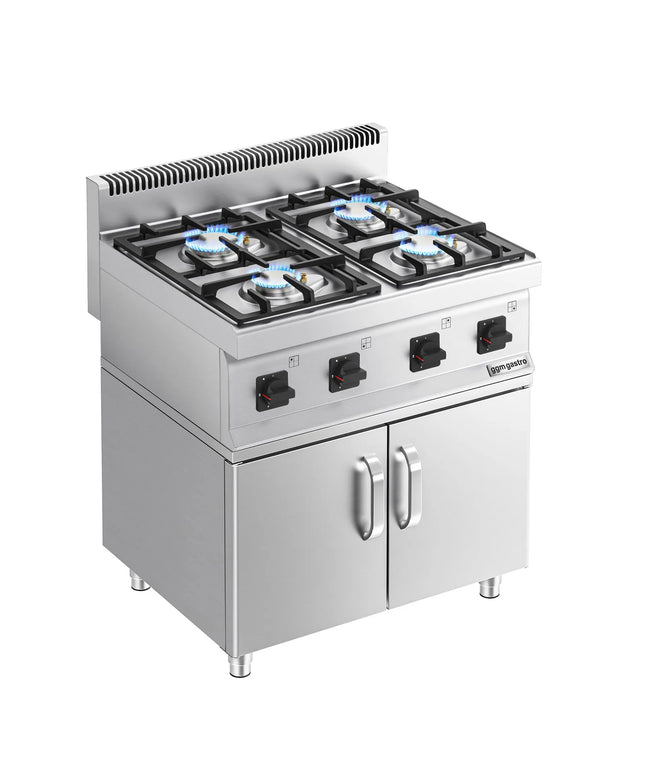 GGM Gastro Gas Boiling Top - 23kW - 4 burners - with base cabinet - 2 doors