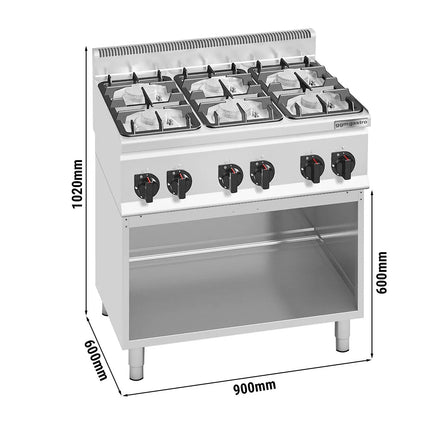 GGM Gastro Gas Boiling Top - 28.5kW - 6 burners - High-Output Burners