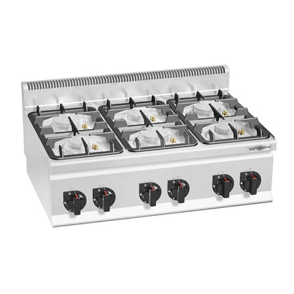 GGM Gastro Gas Boiling Top - 28.5kW - 6 burners - High-Output Burners