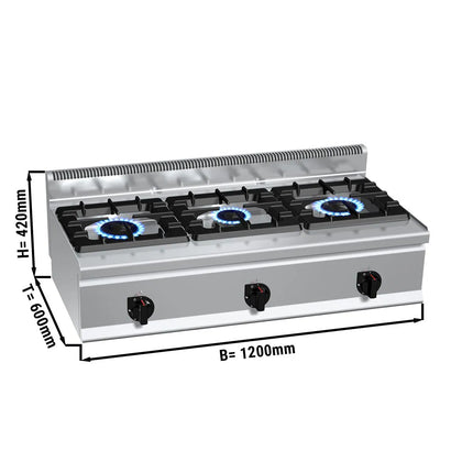 GGM Gastro Gas Boiling Top - 31kW - 3 burners