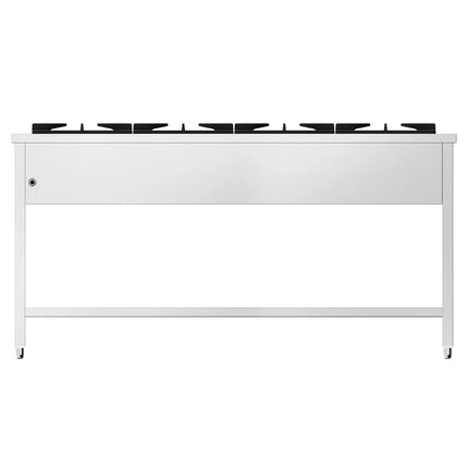 GGM Gastro Gas Boiling Top - 34kW - 4 burners - High-Output Burners - with open base shelf - with drip tray - Heavy Duty - High-Output Model