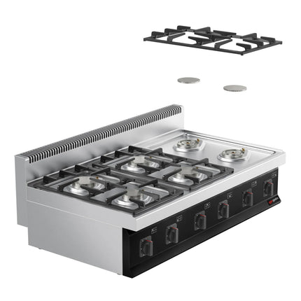 GGM Gastro Gas Boiling Top - 36kW - 6 burners