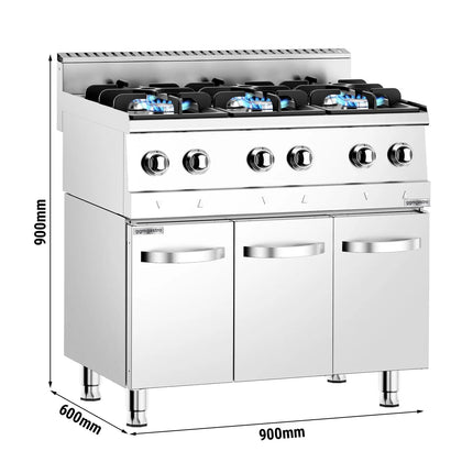 GGM Gastro Gas Boiling Top - 36kW - 6 burners - High-Output Burners