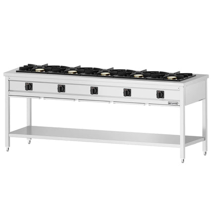 GGM Gastro Gas Boiling Top - 42.5kW - 5 burners - with drip tray