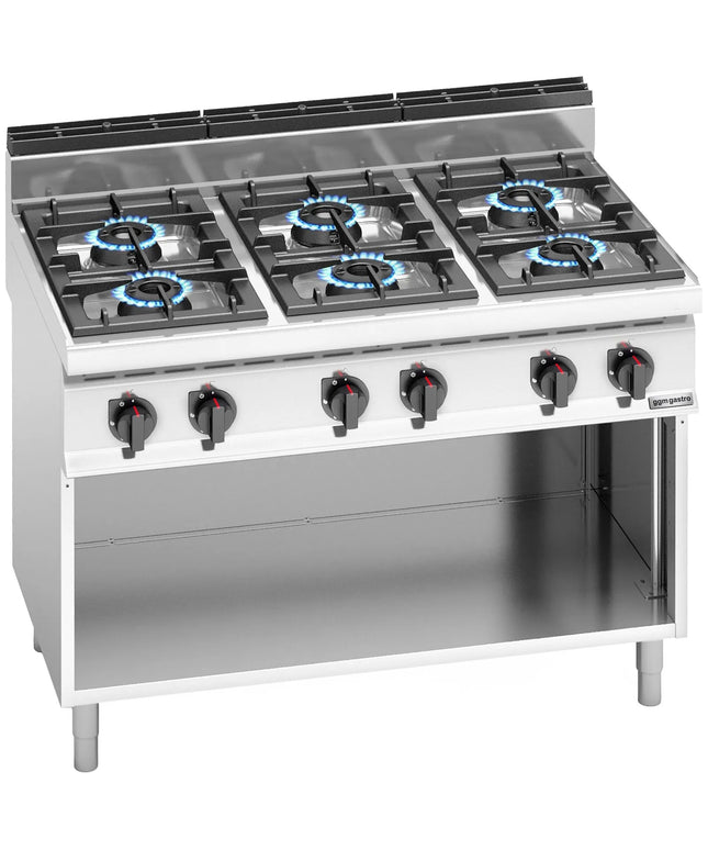 GGM Gastro Gas Boiling Top - 42kW - 6 burners - High-Output Model