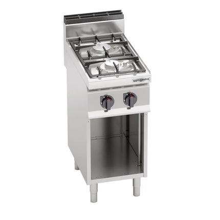 GGM Gastro Gas Boiling Top - 9.5kW - 2 burners - with open base shelf