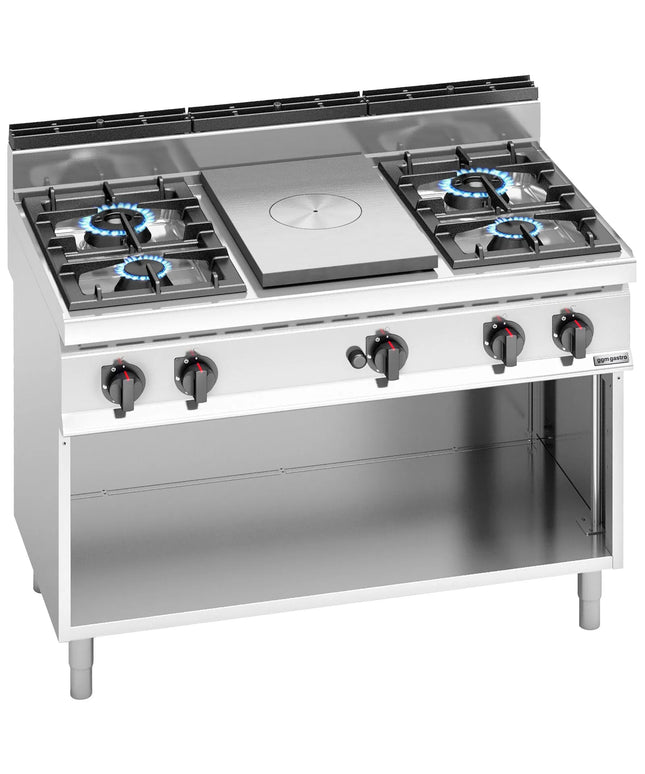 GGM Gastro Gas Boiling Top with Electric Hotplate - 28kW - 4 Burners