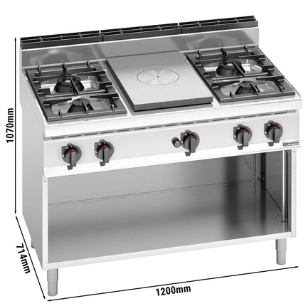 GGM Gastro Gas Boiling Top with Electric Hotplate - 28kW - 4 Burners