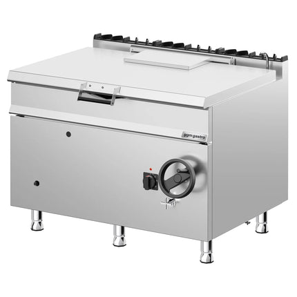 GGM Gastro Gas Bratt Pan - 120L - 30kW - Manual Tilt - with Water Fill Tap