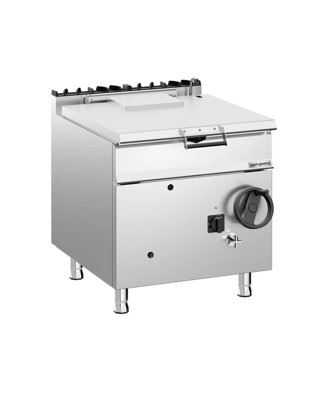 GGM Gastro Gas Bratt Pan - 80L - 20.5kW - Manual Tilt - with Water Fill Tap