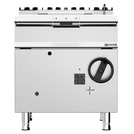 GGM Gastro Gas Bratt Pan - 80L - 20.5kW - Manual Tilt - with Water Fill Tap