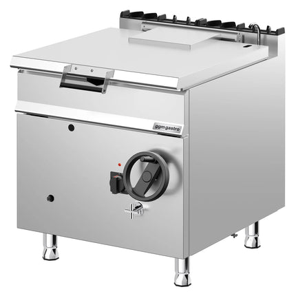 GGM Gastro Gas Bratt Pan - 80L - 20.5kW - Manual Tilt - with Water Fill Tap