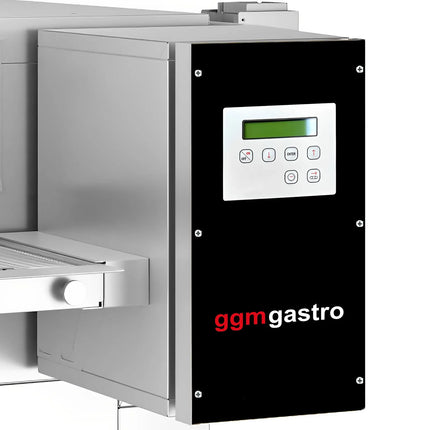 GGM Gastro Gas Conveyor Pizza Oven - 1260x1750mm (126 cmx175 cm) - 230V Single Phase - Digital Controls - Belt width: 500mm (50 cm) - up to 320°C - incl. Base frame - with Wheels