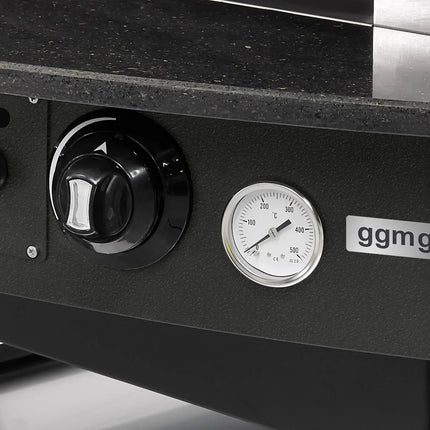 GGM Gastro Gas Deck Pizza Oven - Single Deck - 9 - Ø 25cm (25.4 cm) - Black - up to 400°C - incl. Base frame