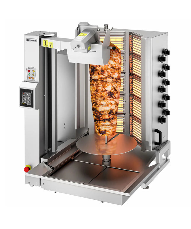 GGM Gastro Gas Doner Kebab Grill - 10 Burner - up to 150kg - 26.6kW - incl. 1 skewer & grease tray