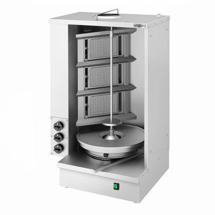 GGM Gastro Gas Doner Kebab Grill (Shawarma/Gyros) - 3 Burner - up to 40kg - 8.10kW - Countertop