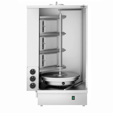 GGM Gastro Gas Doner Kebab Grill (Shawarma/Gyros) - 3 Burner - up to 40kg - 8.10kW - Countertop