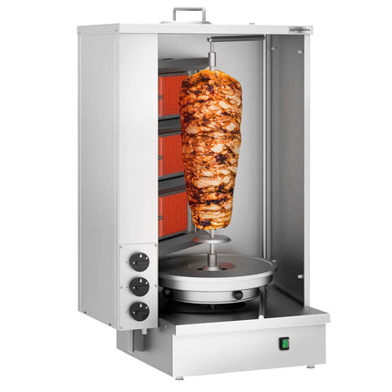 GGM Gastro Gas Doner Kebab Grill (Shawarma/Gyros) - 3 Burner - up to 40kg - 8.10kW - Countertop