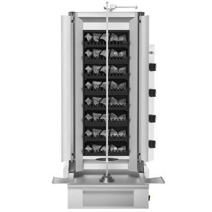 GGM Gastro Gas Doner Kebab Grill (Shawarma/Gyros) - 4 Burner - 20kW - incl. 2 splash guards
