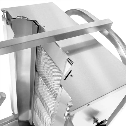 GGM Gastro Gas Doner Kebab Grill (Shawarma/Gyros) - 4 Burner - up to 60kg - 13kW - Countertop - incl. 2 splash guards & 2 double doors - For UK