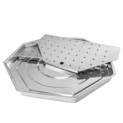GGM Gastro Gas Doner Kebab Grill (Shawarma/Gyros) - 4 Burner - up to 60kg - 13kW - Countertop - incl. 2 splash guards & 2 double doors