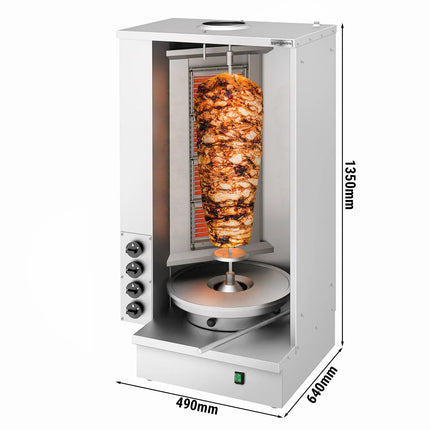 GGM Gastro Gas Doner Kebab Grill (Shawarma/Gyros) - 4 Burner - up to 60kg