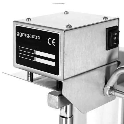 GGM Gastro Gas Doner Kebab Grill (Shawarma/Gyros) - 5 Burner - up to 80kg - 16.25kW - Countertop - incl. 2 splash guards & 2 double doors