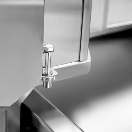 GGM Gastro Gas Doner Kebab Grill (Shawarma/Gyros) - Twin x 4 Burner - up to 120kg - 26kW - incl. 2 splash guards & 2 double doors - For CE