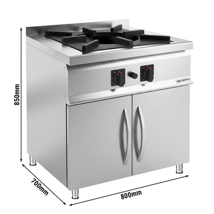 GGM Gastro Gas Hob - 24kW - 1 burner - with base cabinet - 2 doors