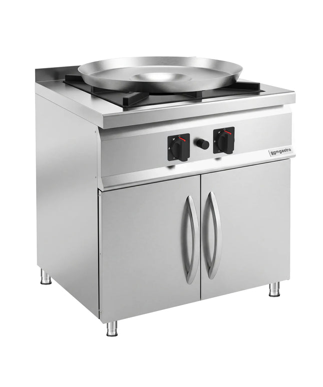 GGM Gastro Gas Hob - 24kW - 1 burner - with base cabinet - 2 doors - Heavy Duty - High-Output Model
