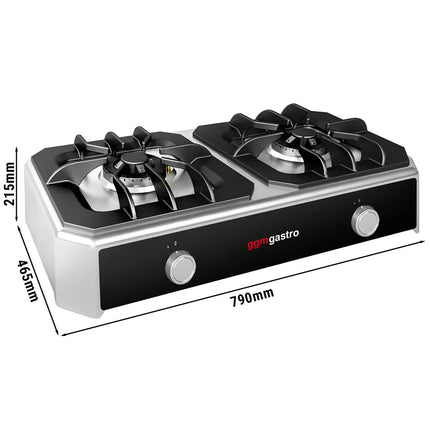 GGM Gastro Gas Hob - 7kW - 2 burners