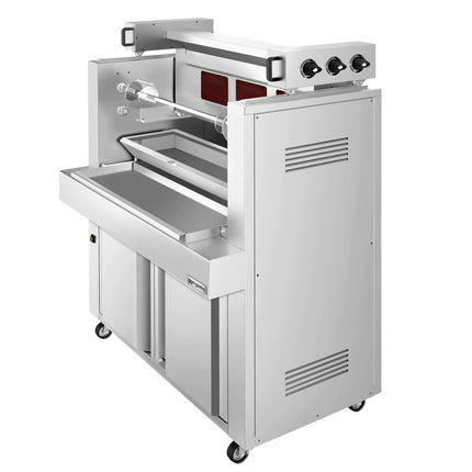 GGM Gastro Gas Horizontal Kebab Grill (Cağ Kebab) - 9.8kW - up to 85kg - Floor-standing - on castors