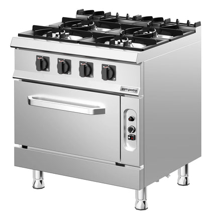 GGM Gastro Gas Oven Range - 32kW - 4 burners - with Gas Oven Static Oven - 6kW
