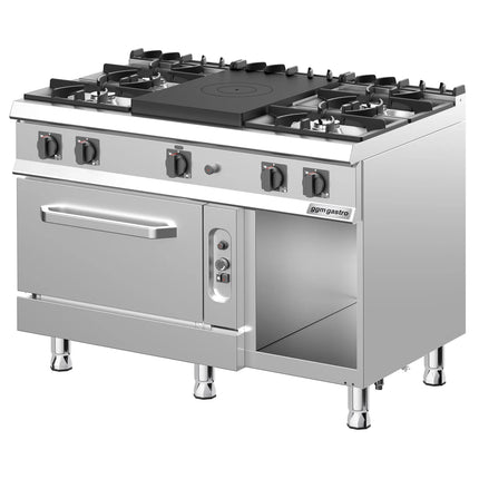 GGM Gastro Gas Oven Range - 39.5kW - 5 burners - with Gas Oven Static Oven - 6kW