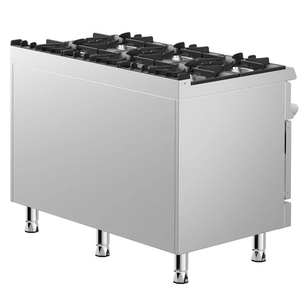 GGM Gastro Gas Oven Range - 49kW - 6 burners - with Gas Oven Static Oven - 10kW