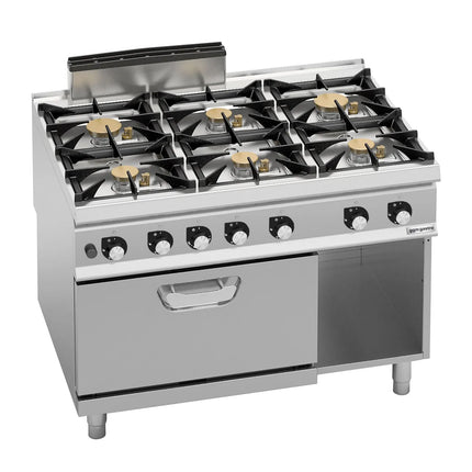 GGM Gastro Gas Oven Range - 51.8kW - 6 burners - with Gas Oven Static Oven - 7.8kW