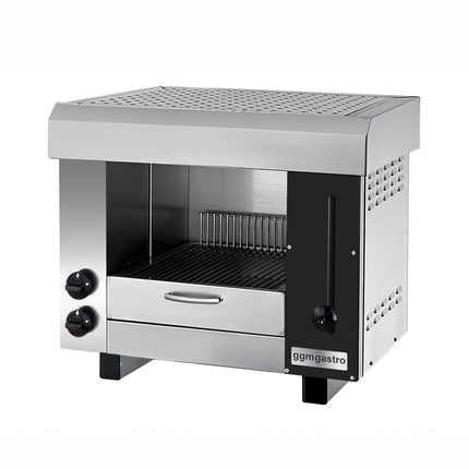 GGM Gastro Gas Rise & Fall Salamander Grill PRO - Infrared - 6.5kW - 2 Gas Burners - Natural Gas