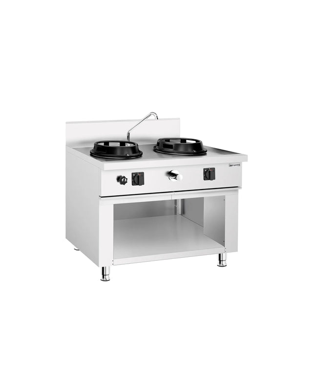 GGM Gastro Gas wok cooker - 30kW - 2 burner - incl. 1 tap