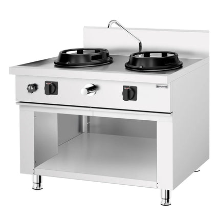 GGM Gastro Gas wok cooker - 30kW - 2 burner - incl. 1 tap
