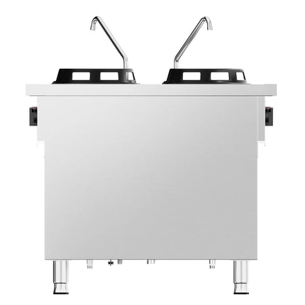 GGM Gastro Gas wok cooker - 60kW - 4 burner - incl. 2 taps