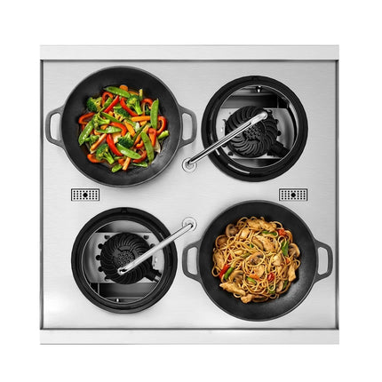 GGM Gastro Gas wok cooker - 60kW - 4 burner - incl. 2 taps