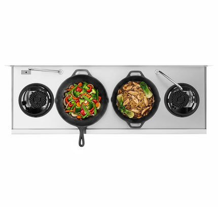 GGM Gastro Gas wok cooker - 60kW - 4 burner - incl. 2 taps