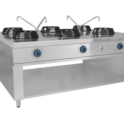 GGM Gastro Gas wok cooker - 84kW - 6 burner