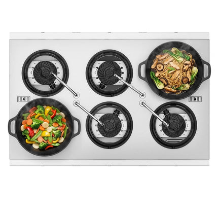 GGM Gastro Gas wok cooker - 90kW - 6 burner - incl. 4 taps