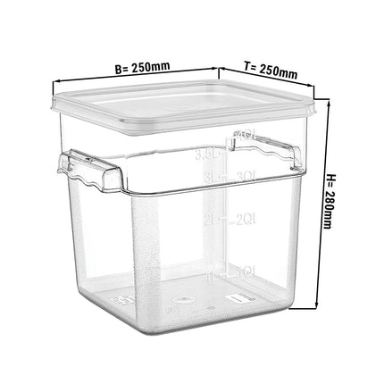 GGM Gastro Gastronorm Container with lid - Plastic - Clear - 7.6 litres