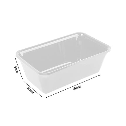 GGM Gastro Gastronorm Dish - GN 1/4 - 265x162x50mm - White - rectangular