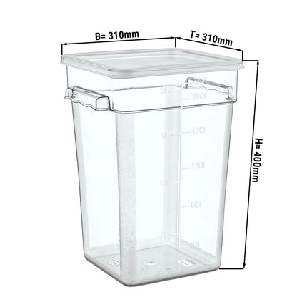 GGM Gastro Gastronorm Food Storage Container - with lid - Plastic - 20.8 litres