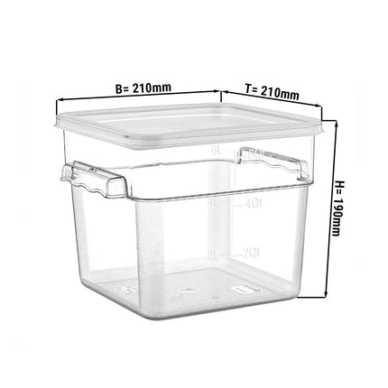 GGM Gastro Gastronorm Food Storage Container with lid - Plastic - 3.8 litres