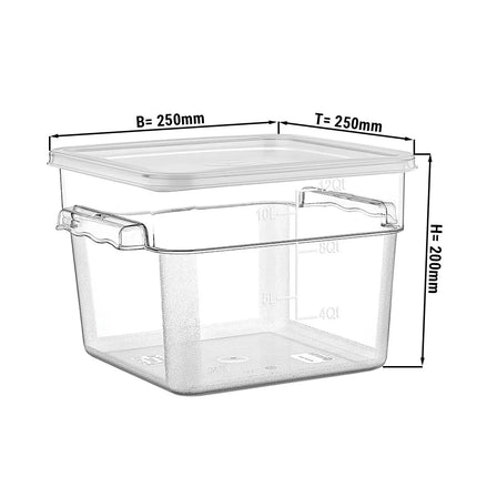 GGM Gastro Gastronorm Food Storage Container - with lid - Polycarbonate - 5.7 litres